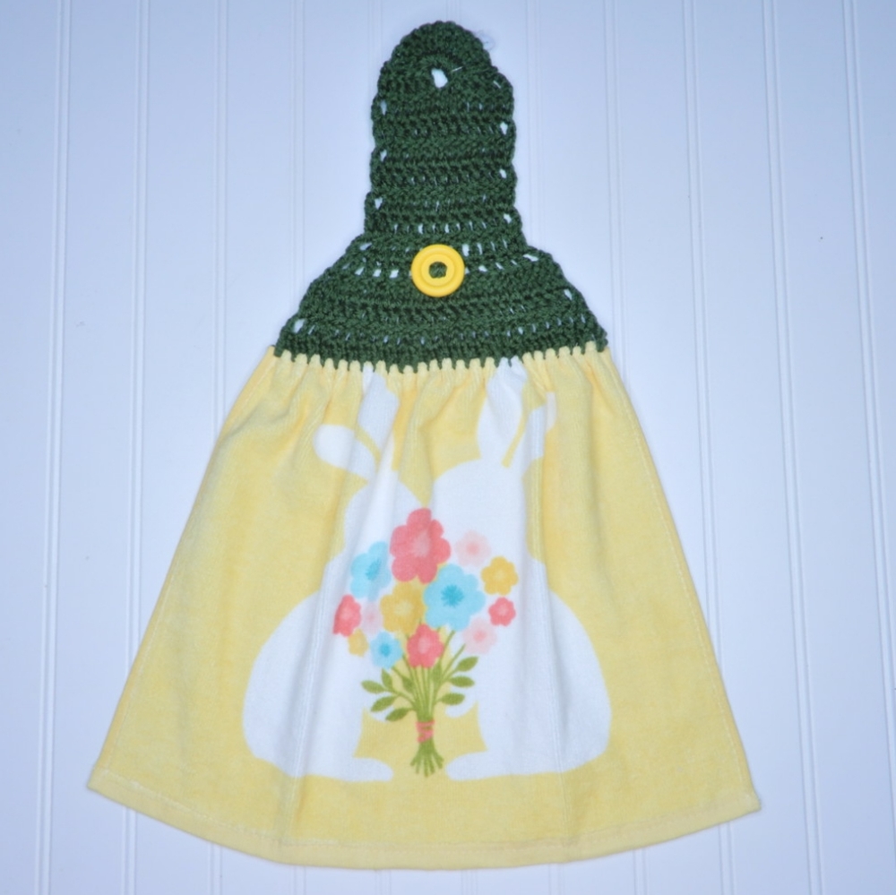 Bunny Crochet Top Towel